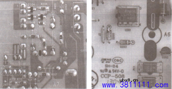 TCL王牌L39E5090J-3D型液晶电视三无故障检修 