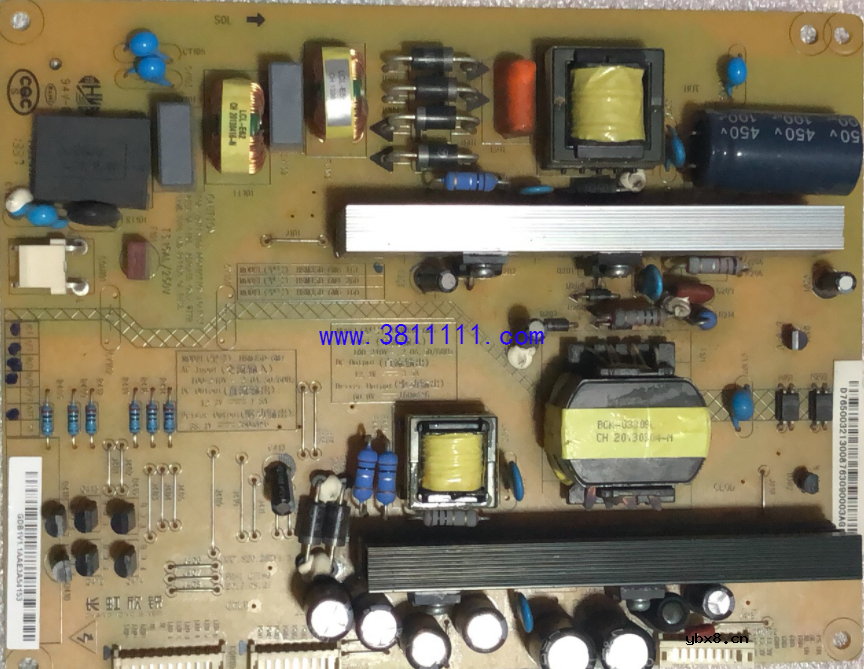 长虹3D50C5000i液晶彩电电源板HSM35D接通电源开关后，待机指示灯闪烁数次后常亮,二次 ... 