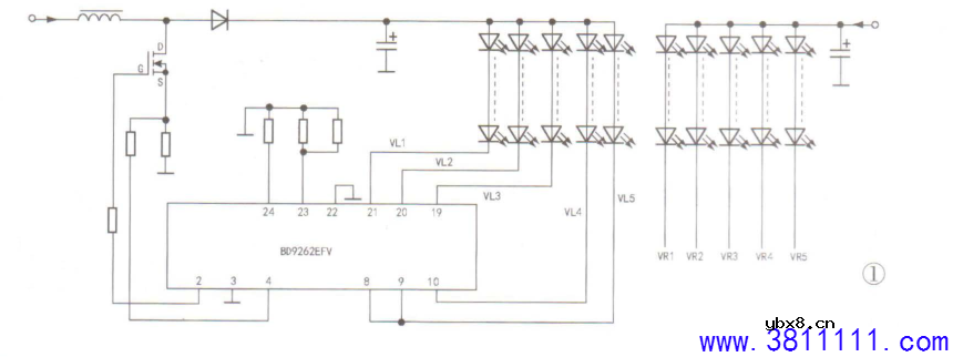 创维42E61HR液晶彩电背光亮一下就黑屏但伴音正常的维修 