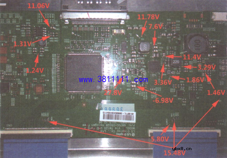35款液晶彩电逻辑电路关键点实测电压(一) 