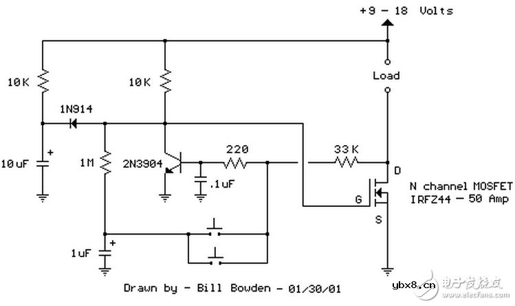 场效应管电子开关如何实现多点控制？