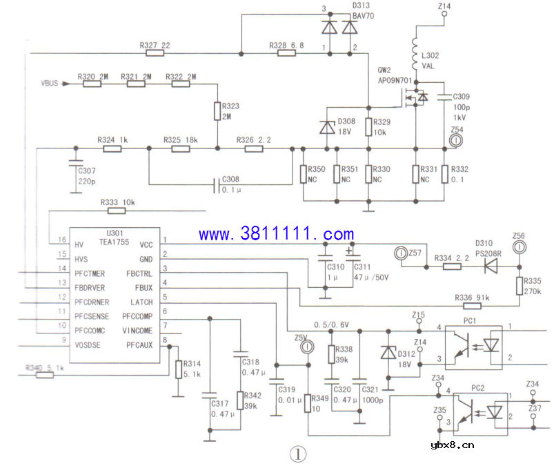 TCL L42F1600E型液晶电视不开机故障检修 