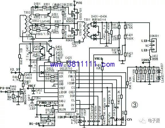 长虹HSM45D-1M型电源+LED背光驱动(二合一)板原理与检修（一） 