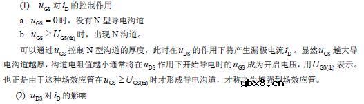 N沟道增强型MOSFET的工作原理