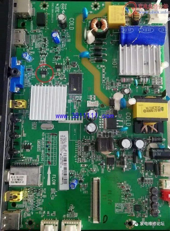 TCL液晶电视D32E167三无故障检修 