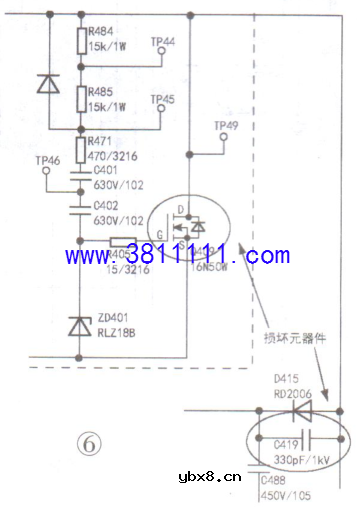 长虹3D50A3700ID型等离子电视黑屏维修2 