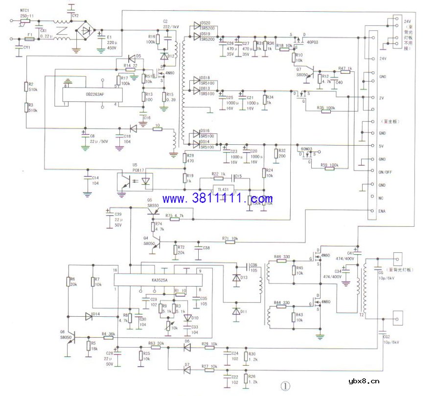 创维42K03HR型液晶电视三无的维修 