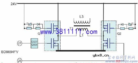 图文分享TCL 32寸三星液晶屏背光灯驱动和保护电路原理与维修 