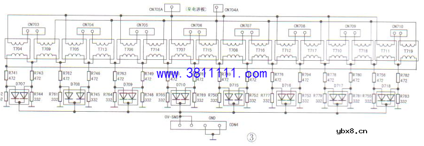 创维42K03HR型液晶电视三无的维修 