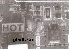 海信LED32N2000型液晶电视，上电后待机灯(红灯)不亮，不开机 