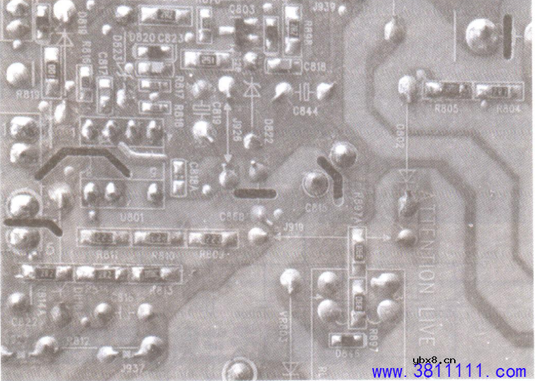 TCL王牌L46F11型液晶电视三无d背光故障检修 