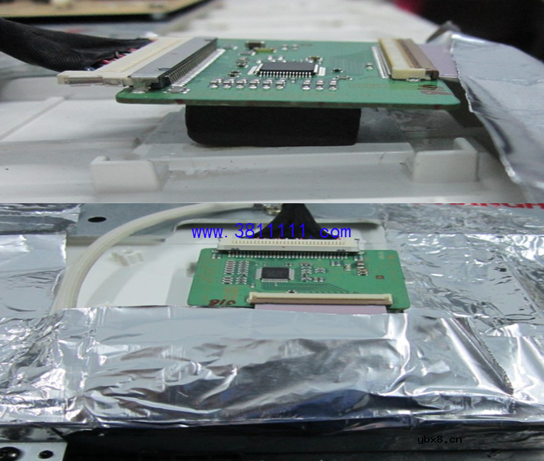 长虹液晶电视LT32630X配屏为LC320WXE(SB)(V2黑屏处理方法 