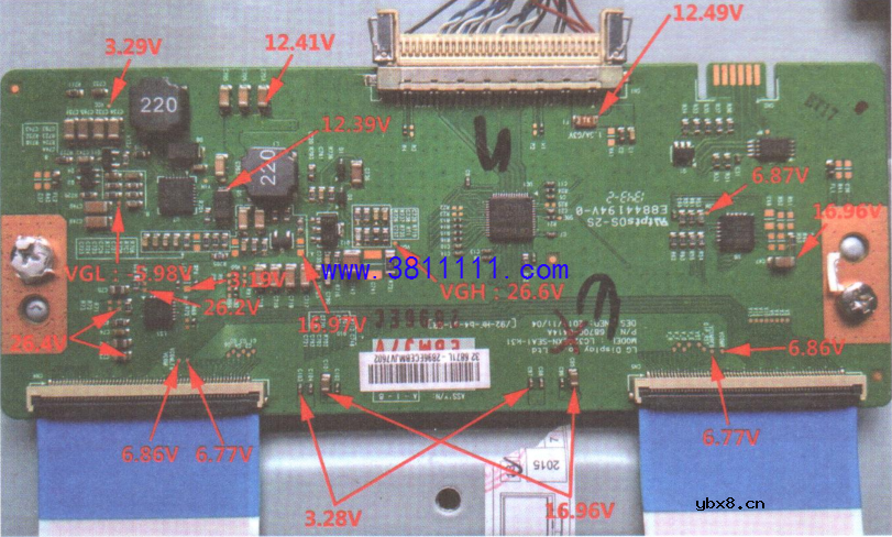 35款液晶彩电逻辑电路关键点实测电压(一) 