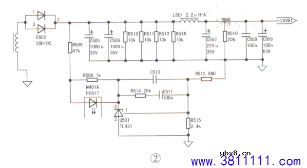 长虹55Q1N液晶彩电机,开机后背光亮一下就熄的维修 