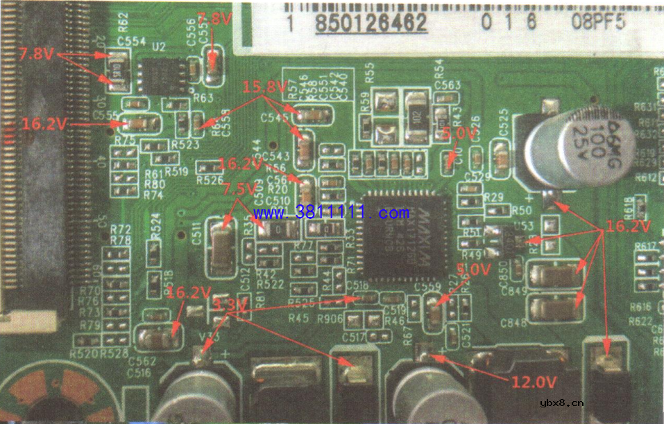 35款液晶彩电逻辑电路关键点实测电压(一) 