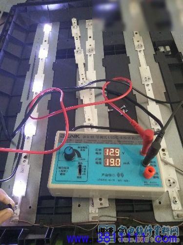 熊猫LE42C32液晶电视由灯珠引起黑屏故障维修 