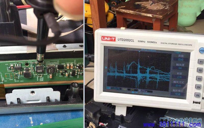 康佳LED40F3800CF液晶电视灰屏故障维修过程 