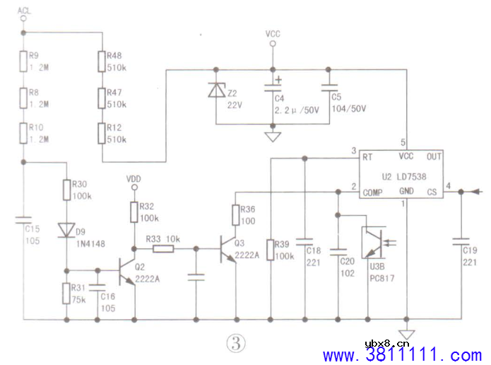 长虹LED48C2000i型电视机出现三无故障的维修 