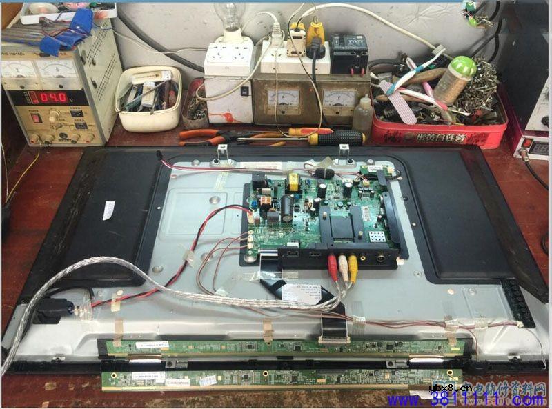 康佳LED32K35A液晶电视灰屏故障维修 