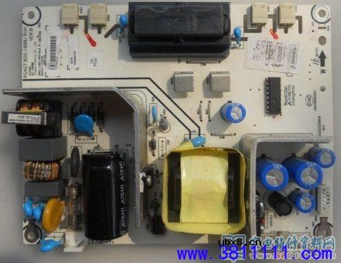 液晶电视开机背光闪一下黑屏的检修思路 