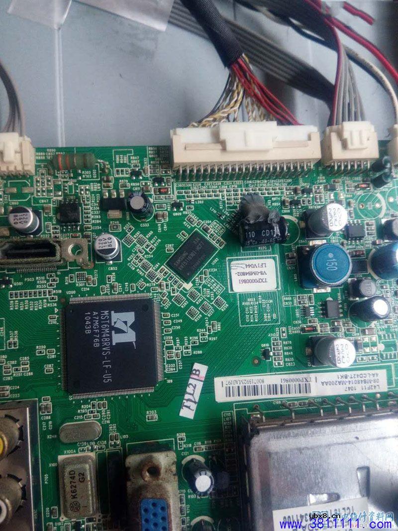 TCL L42F11液晶电视花屏AS15烫不能下手，换掉AS15就好的故障维修 