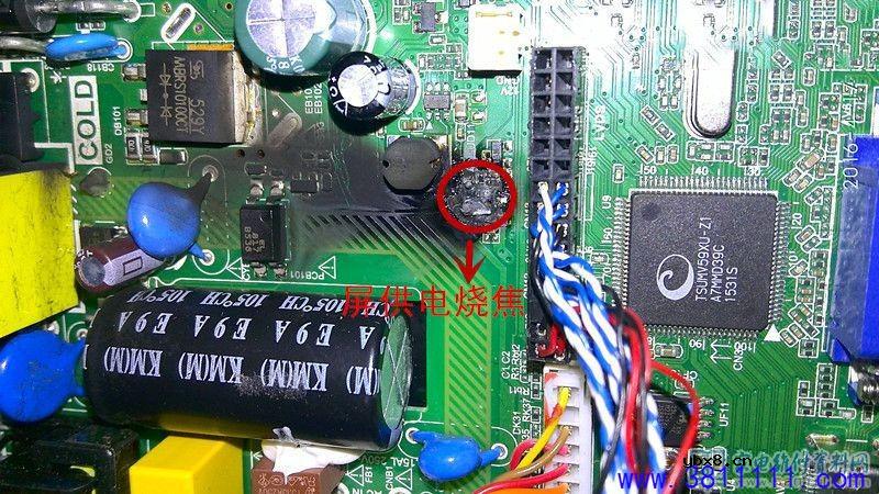 32寸液晶电视罕见的逻辑板短路故障维修 32寸液晶电视罕见的逻辑板短路故障维修