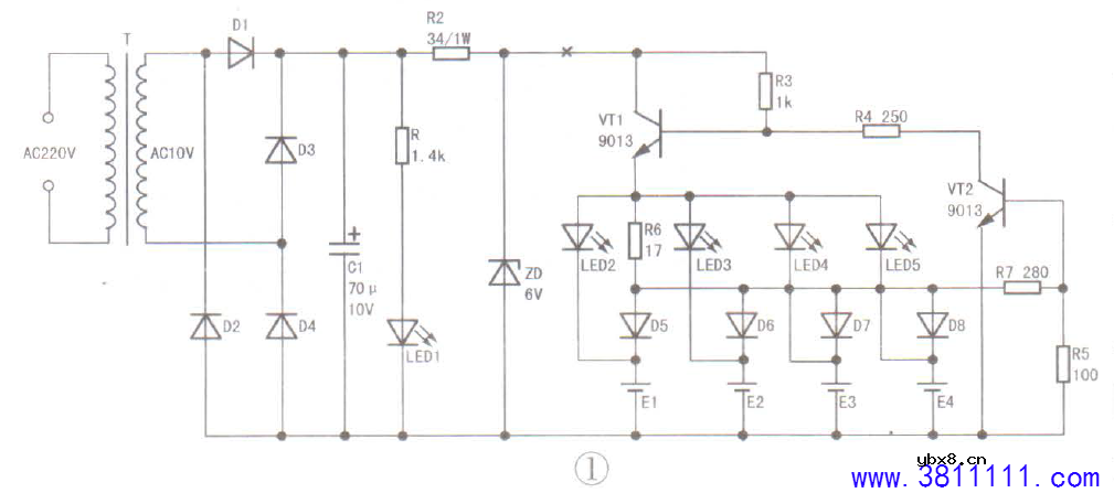 环宇HY-272A第二代全自动充电器，装上电池上电，4个充电指示灯亮，但过会儿都灭了 