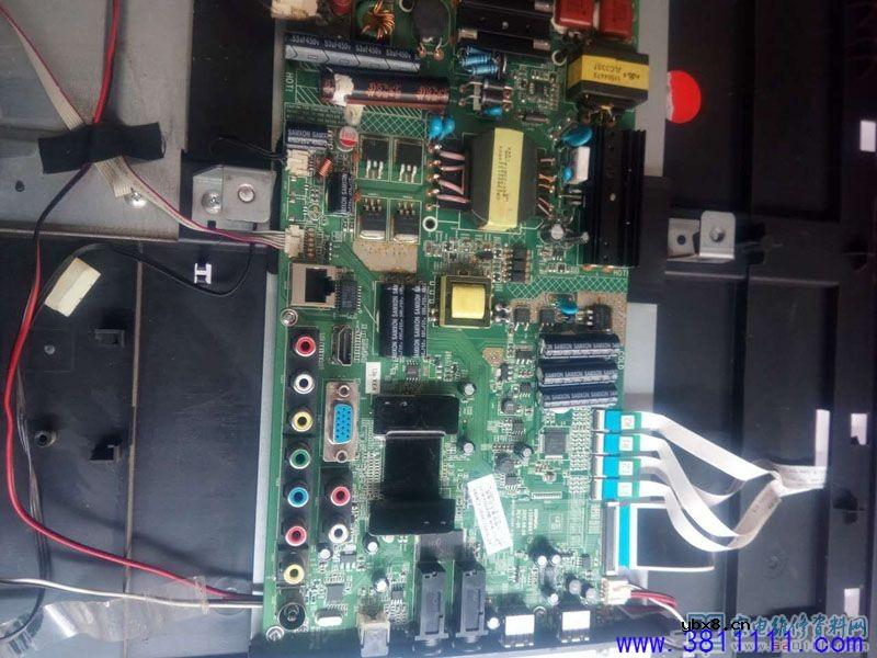 康佳LED46R5100DE液晶电源板元器件炸裂引起三无故障维修 