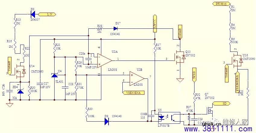 创维LED背光超薄电源电路介绍。 