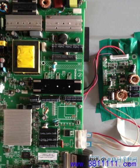 康佳LED46R5500DF液晶电视换背光驱动后图像暗淡 