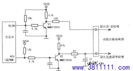 液晶彩电黑屏故障原因之背光开关控制或亮度调节电路异常 