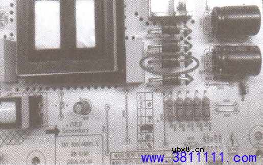 长虹65E8 型液晶电视，左半边图像暗的维修 