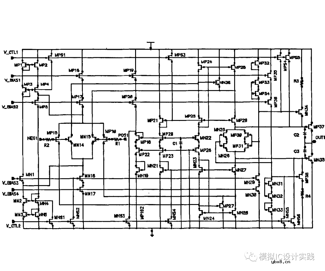 介绍一个两级Miller补偿轨到轨运算放大器及其设计要点