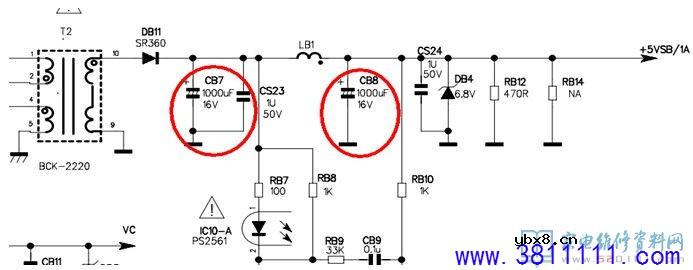40-PWL37C-PWG1XG（PWL37板）电源板电路原理与维修 