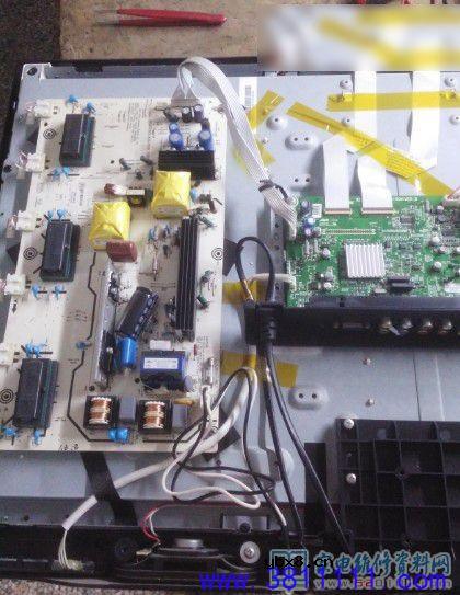 海信TLM32V66A液晶指示蓝灯亮但是无背光 