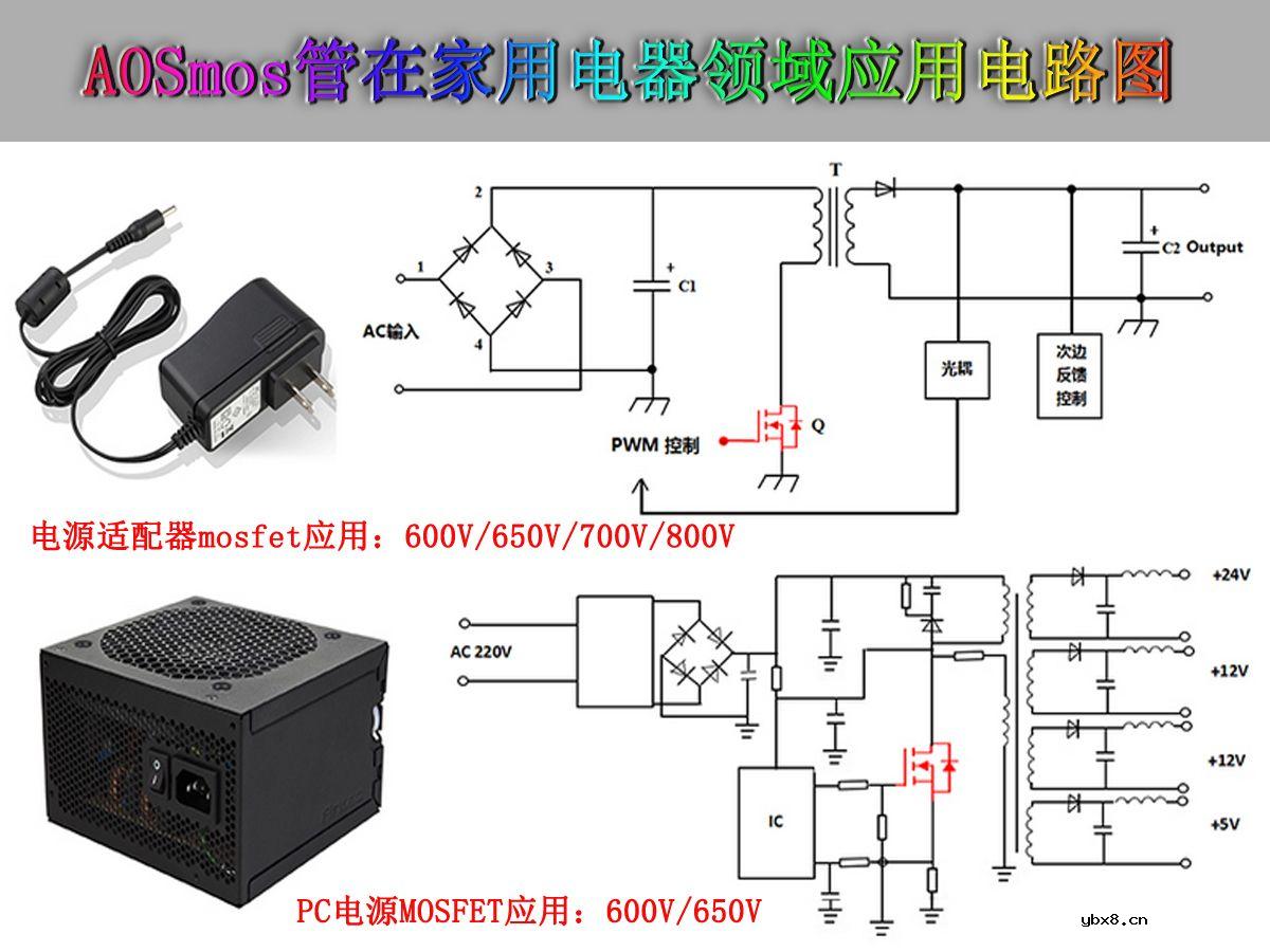 五大行业领域应用MOSFET电路原理图——AOS mos管