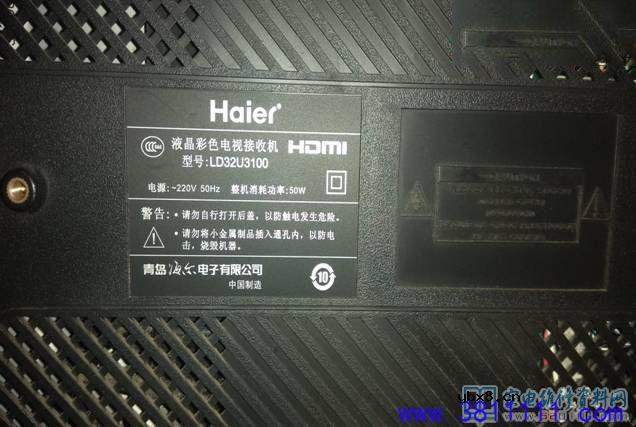 海尔LD32U3100暗屏无图像故障的简单解决方法 
