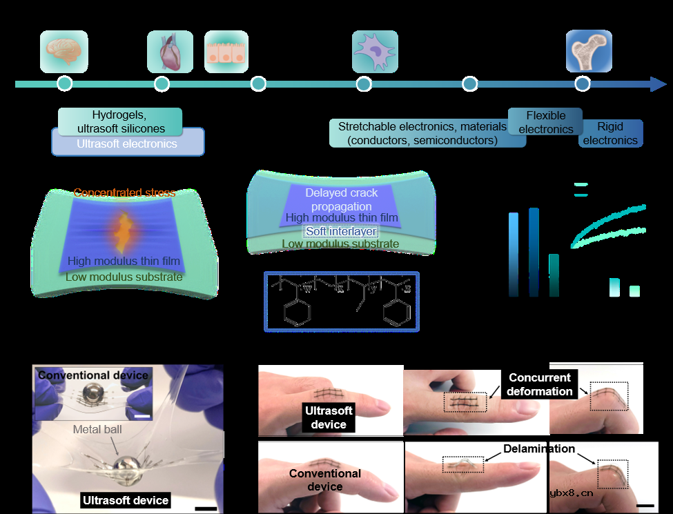 如何利用可扩展的柔性中间层制备超低模量电子器件