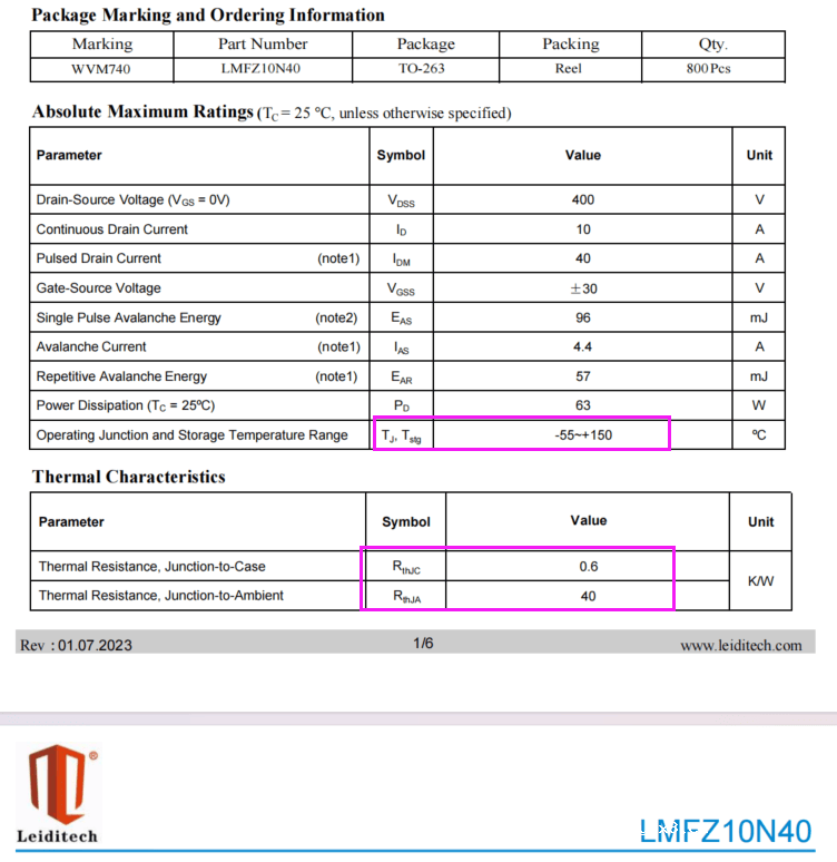 MOSFET器件参数：TJ、TA、TC到底讲啥