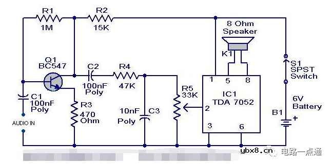 分享一个语音放大器电路