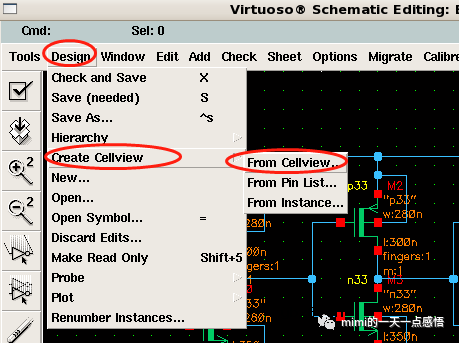 CMOS模拟集成电路之反相器链电路的建立和前仿真