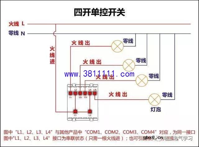 手把手教你各种开关接线、单控 双控 三控 四控开关，电工师傅不懂不行 