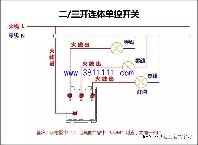 手把手教你各种开关接线、单控 双控 三控 四控开关，电工师傅不懂不行 