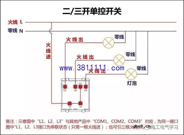 手把手教你各种开关接线、单控 双控 三控 四控开关，电工师傅不懂不行 