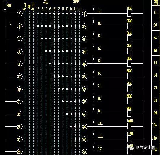 万能转换开关及其接线图的原理和学习方法 