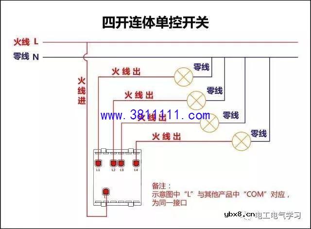 手把手教你各种开关接线、单控 双控 三控 四控开关，电工师傅不懂不行 