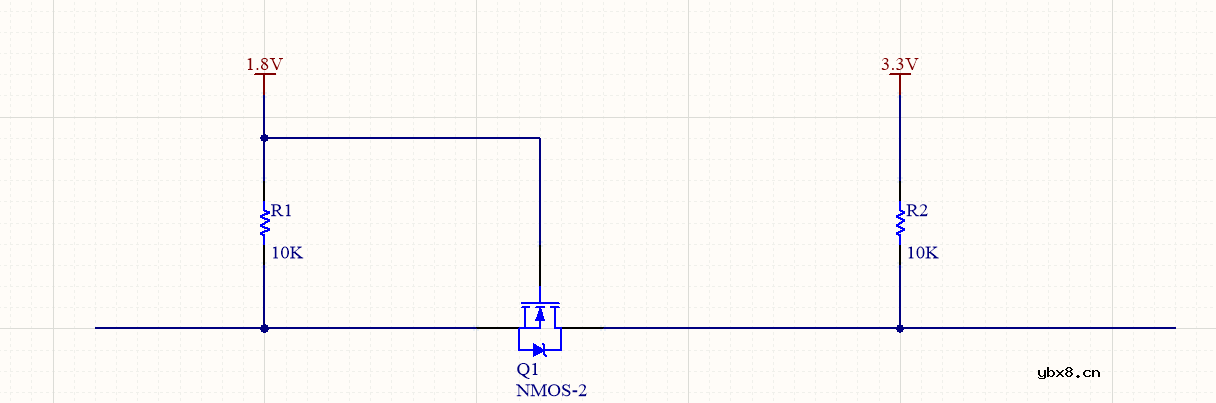 介绍一个使用单个MOS管来实现双向电平转换的电路