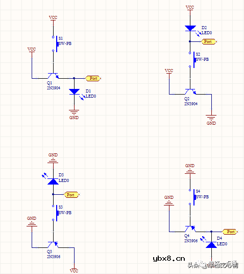 四种晶体管开关电路详解