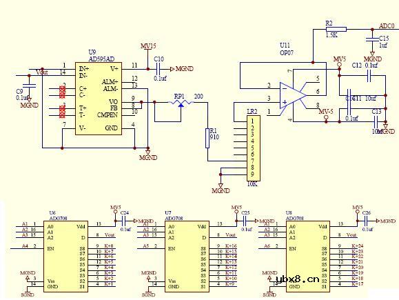 热电偶测温电路原理图