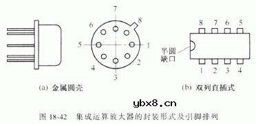 集成运算放大器的封装形式及引脚排列